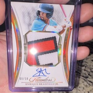 Enrique Bradford Flawless Baseball Card with Autograph